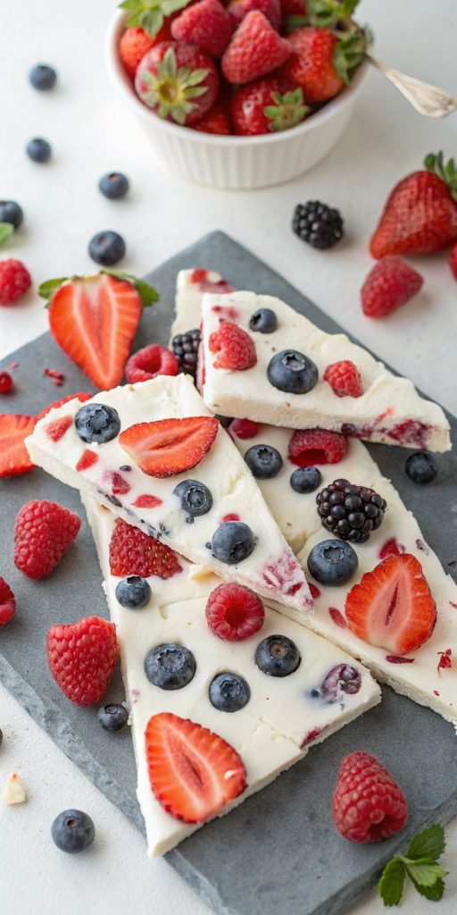 Mražený jogurt: s lesním ovocem a granolou